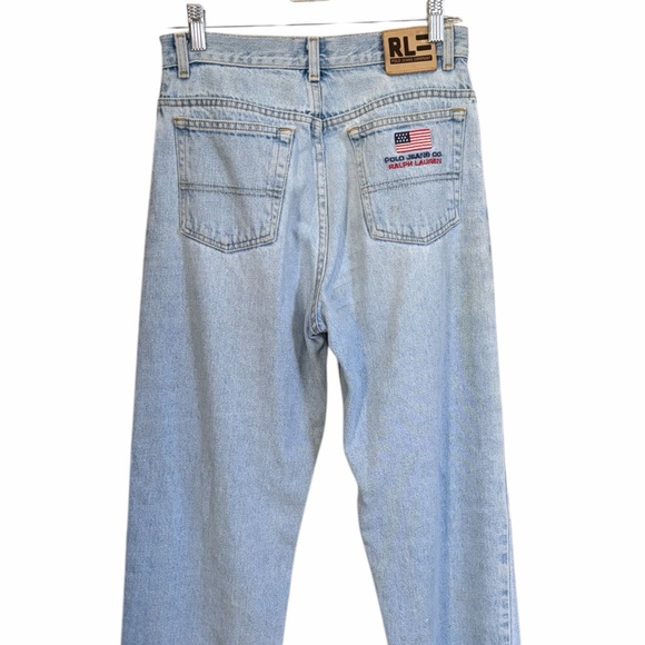 Vintage Y2K Ralph Lauren High Rise Light Blue Jeans - Picture 4 of 8